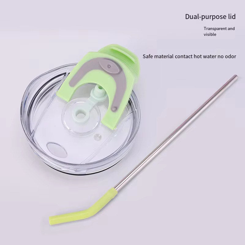 Modern 40oz Large Capacity Stainless Steel Tumbler Multicolor Water Cup Handle Portable Vaccum Insulated Thermos Big mac