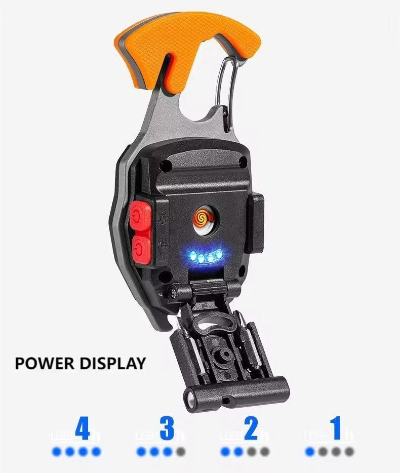 Multifunctional Portable USB Mini Keychain COB Work Lights Steam Repair Light Emergency Camping Light with Bottle Opener Electric Cigarette Lighter Rechargeable Torch Light