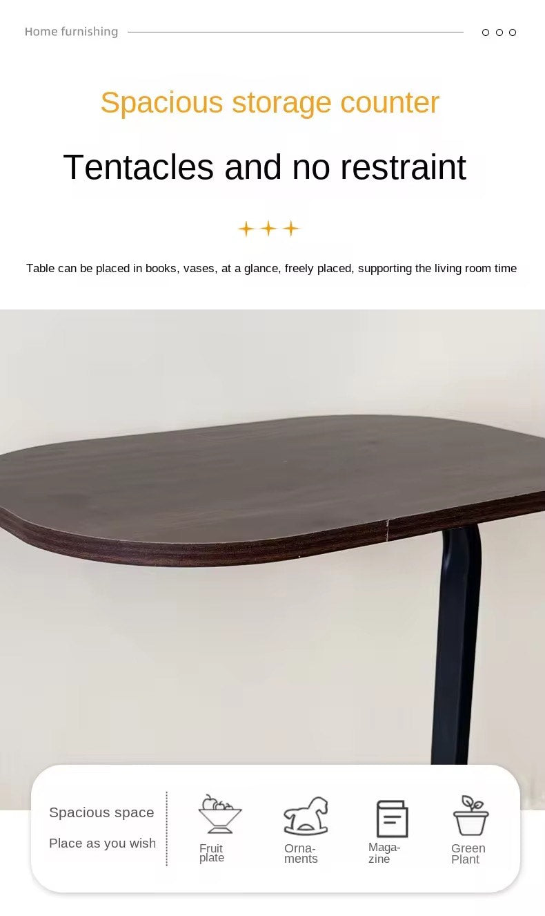 Modern Luxury Side Table For Living Room Bedside Office Removable Coffee Table Simple Light Stone Household Bedside Table