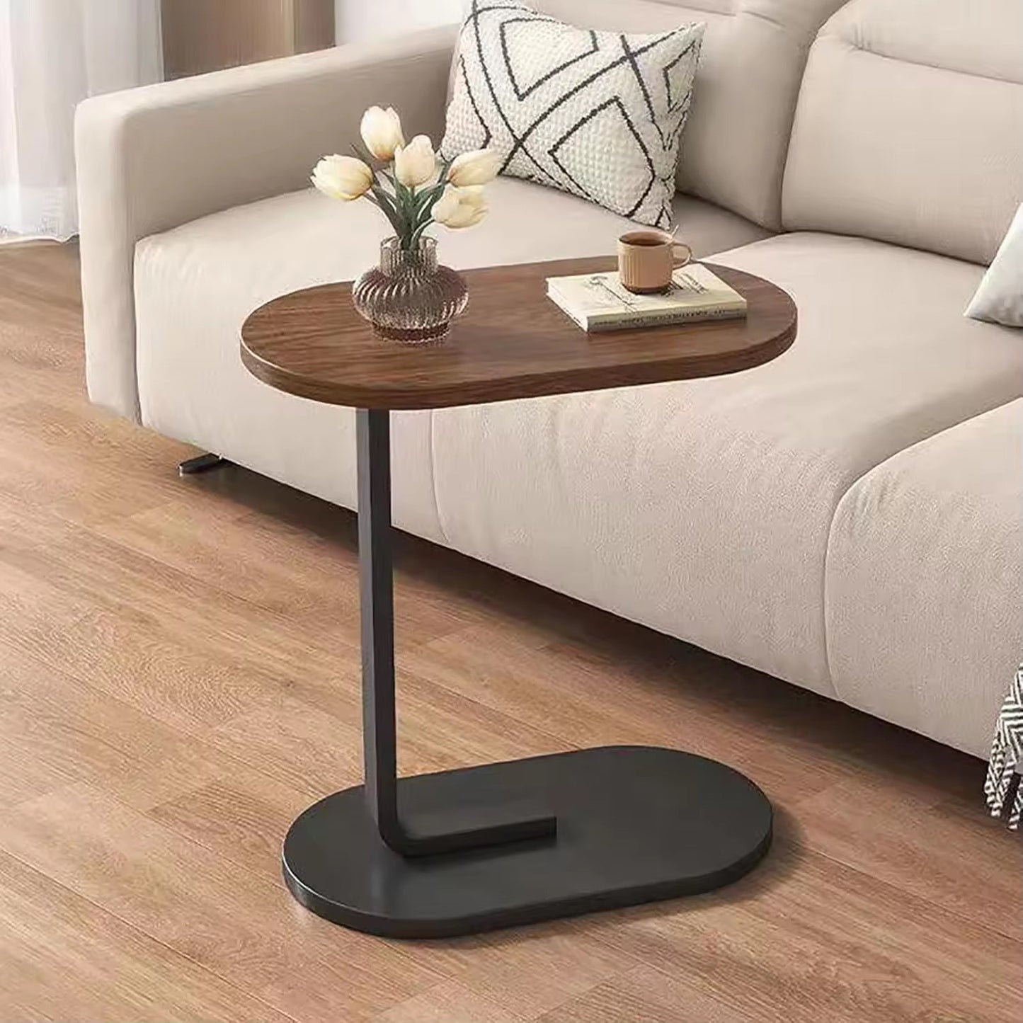 Modern Luxury Side Table For Living Room Bedside Office Removable Coffee Table Simple Light Stone Household Bedside Table