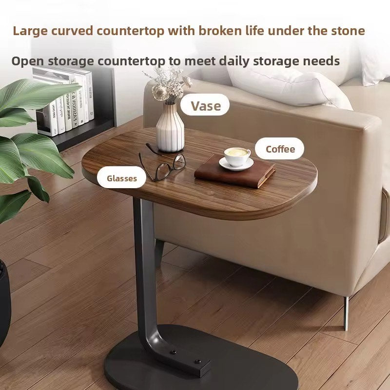 Modern Luxury Side Table For Living Room Bedside Office Removable Coffee Table Simple Light Stone Household Bedside Table