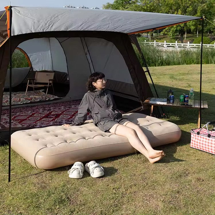 Modern Design Durable Inflatable Air Mattress Built-in Pump PVC Foldable for Outdoor Camping Hiking Beach Trips Bedroom Use