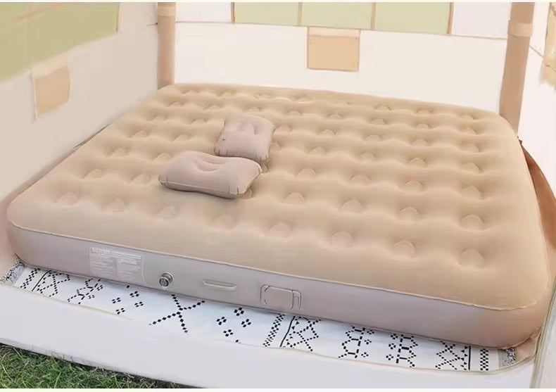 Modern (200*150*25) King Size PVC Inflatable Air Bed Self-Inflation  Waterproof  Built-in-Pump For Outdoor Camping and Indoor Use Comfortable Portable Air Bed
