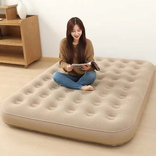Modern (200*150*25) King Size PVC Inflatable Air Bed Self-Inflation  Waterproof  Built-in-Pump For Outdoor Camping and Indoor Use Comfortable Portable Air Bed